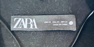 Abrigo largo lana Zara negro