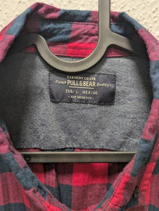 Camisa cuadros Pull&Bear Talla L