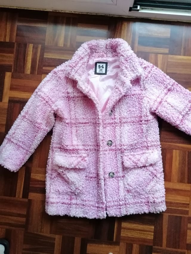 Abrigo cuadros rosa 5-6 años Cotton On Kids