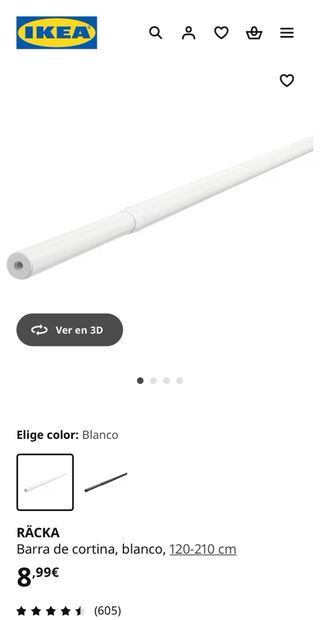 Soporte pared/techo IKEA y barras