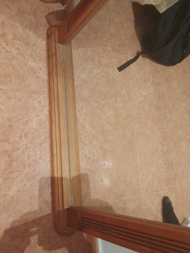 Espejo de madera y cristal