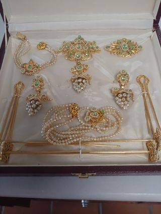 Aderezo Fallera Oro y Perlas