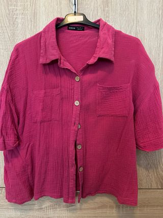 Camisa Fucsia Shein Talla XL 