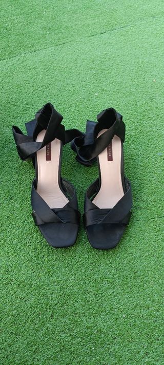 Sandalias Uterqüe fiesta negras talla 40