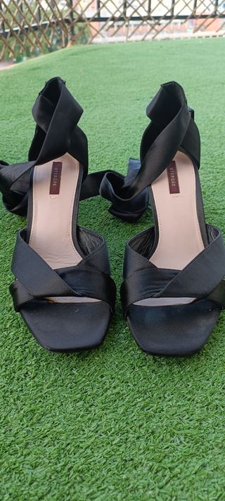 Sandalias Uterqüe fiesta negras talla 40