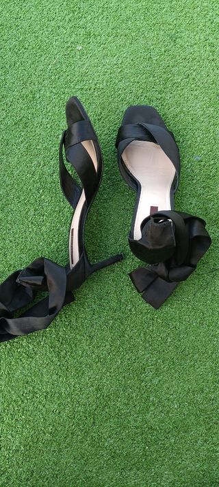 Sandalias Uterqüe fiesta negras talla 40