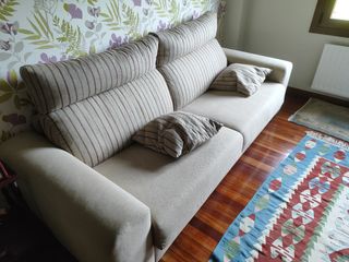 Sofá Cama Beige Tela