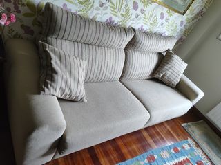 Sofá Cama Beige Tela
