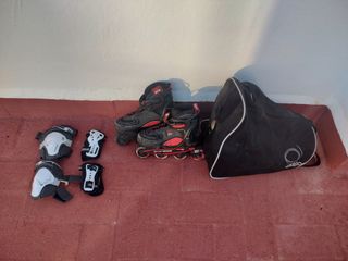 2 pares de Patines en línea con protecciones