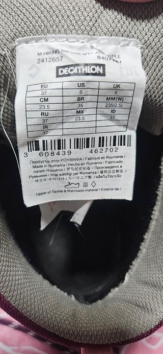 Botas montaña Quechua niña granate