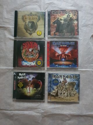 CDs Iron Maiden, Saxon, White Lion