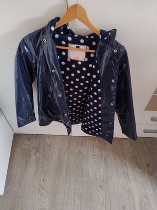 Chubasquero niña azul Marino Talla 11-12 años.