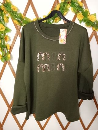 Sudadera oversize con estampado min min