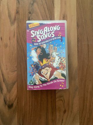 VHS Disney Sing Along El Jorobado de Notre Dame