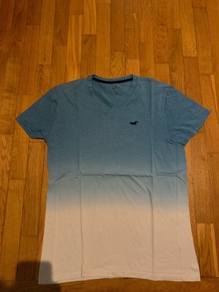Camiseta Hollister V-Neck Azul Talla M