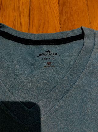 Camiseta Hollister V-Neck Azul Talla M