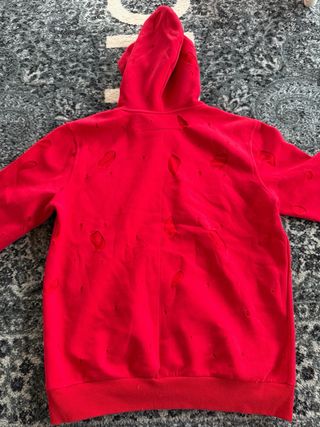 Sudadera Givenchy Roja Desgastada