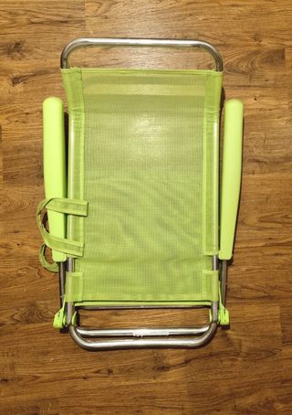 Silla plegable aluminio y tela verde