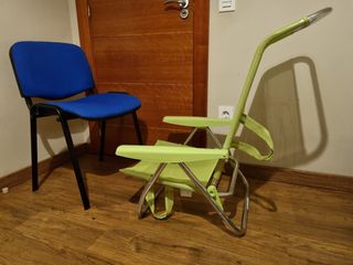 Silla plegable aluminio y tela verde