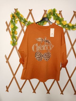 Sudadera con estampado de cerezas