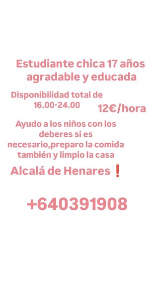 Servicio limpieza.Niñera,ama de casa,cocinera.