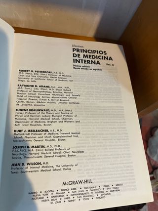 Harrison, principios de medicina interna, tomo 1y2