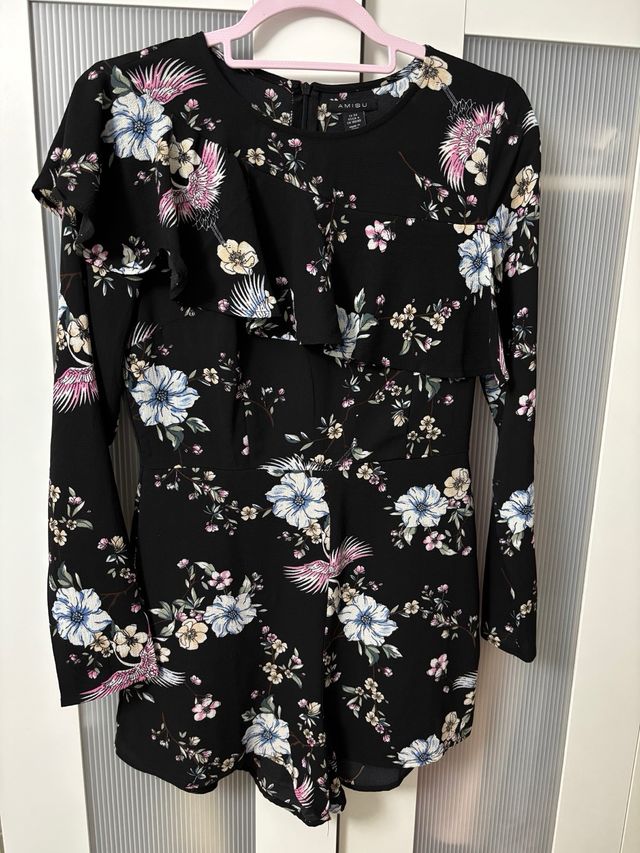 Mono floral negro talla 34
