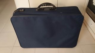 Maleta de viaje azul con 2 ruedas