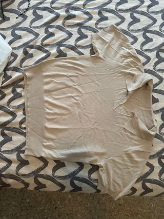 Camiseta tipo polo beige