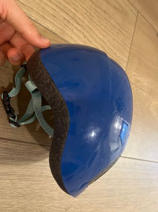 Casco bici niño azul y rojo