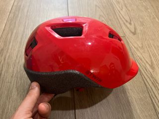 Casco bici niño azul y rojo