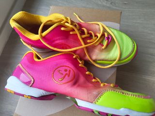 Zapatillas Zumba Mujer Rosa y Verde