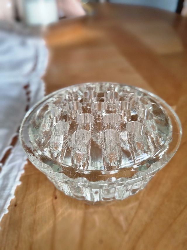 Portafiori vintage in vetro trasparente per vasi