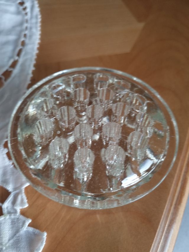 Portafiori vintage in vetro trasparente per vasi