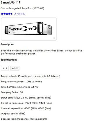 Amplificador HiFi Sansui AU 117 Recap+Garantia 
