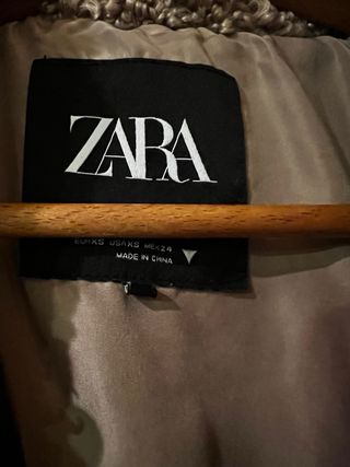 Abrigo borreguito Zara marrón