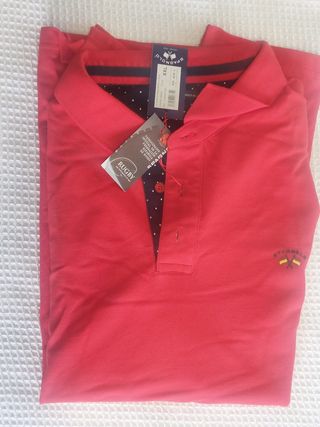 Polo Spagnolo Hombre Talla XXL Rojo