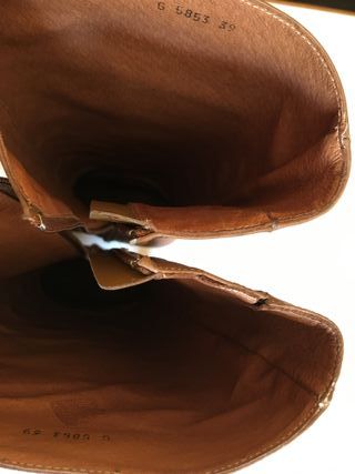 Botas altas de piel Wonders marrones