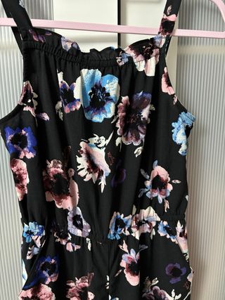 Mono floral negro talla XXS