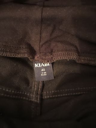 Pantalones premamá efecto piel negros