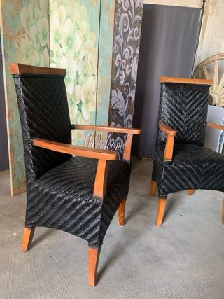 2 Sillones Ratán Natural Vintage