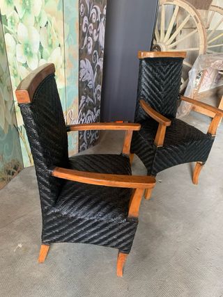 2 Sillones Ratán Natural Vintage