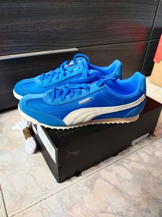 Zapatillas Puma Azul y Beige