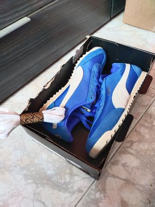 Zapatillas Puma Azul y Beige