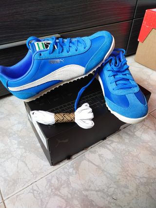 Zapatillas Puma Azul y Beige