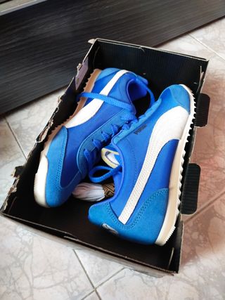 Zapatillas Puma Azul y Beige