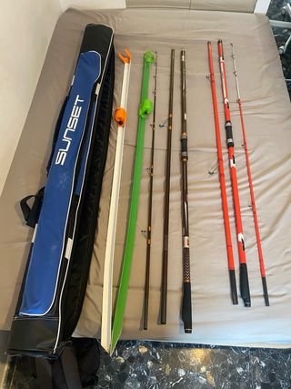 Lote pesca surfcasting Cinnetic: bolso, carretes,