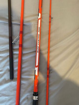 Lote pesca surfcasting Cinnetic: bolso, carretes,