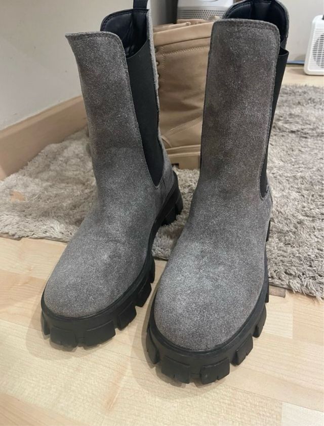 Botas Chelsea grises mujer talla 40