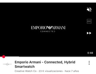 Reloj Emporio Armani Connected Negro/Azul